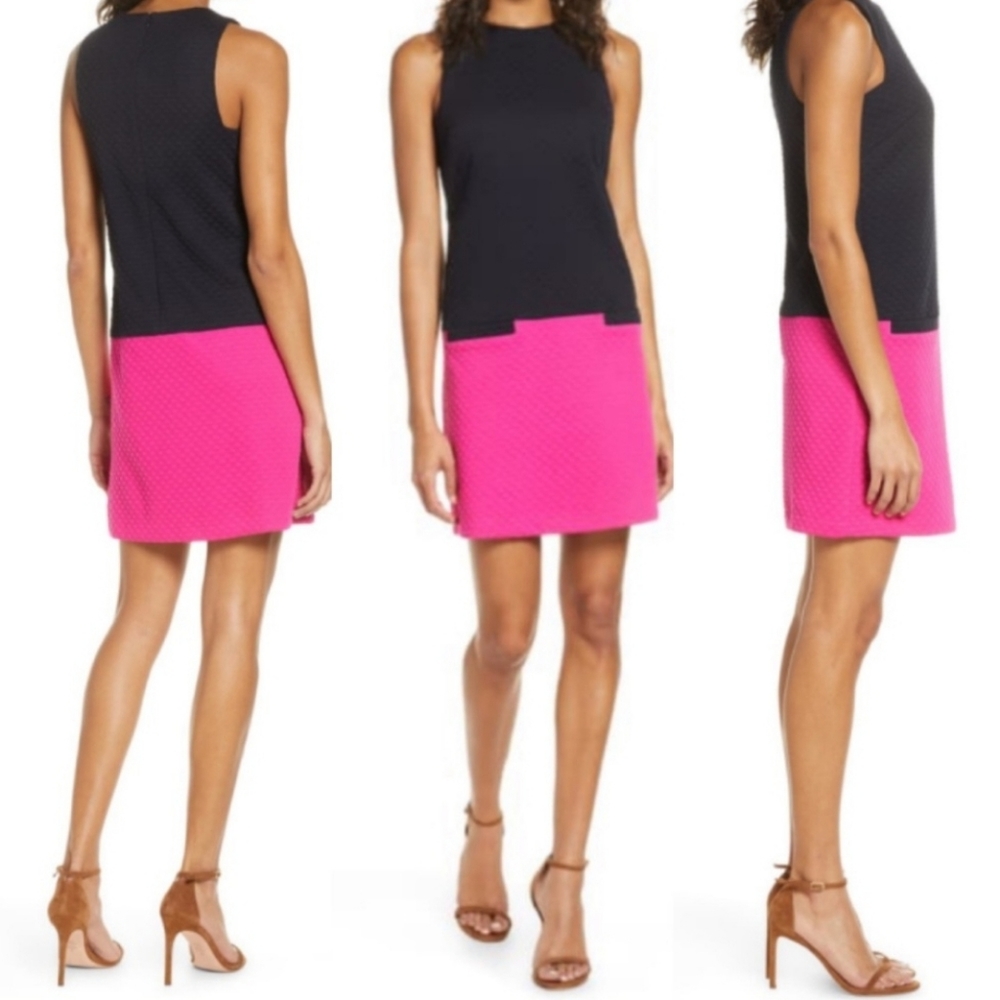 Eliza J | NWT Colorblock Jaquard Shift Dress